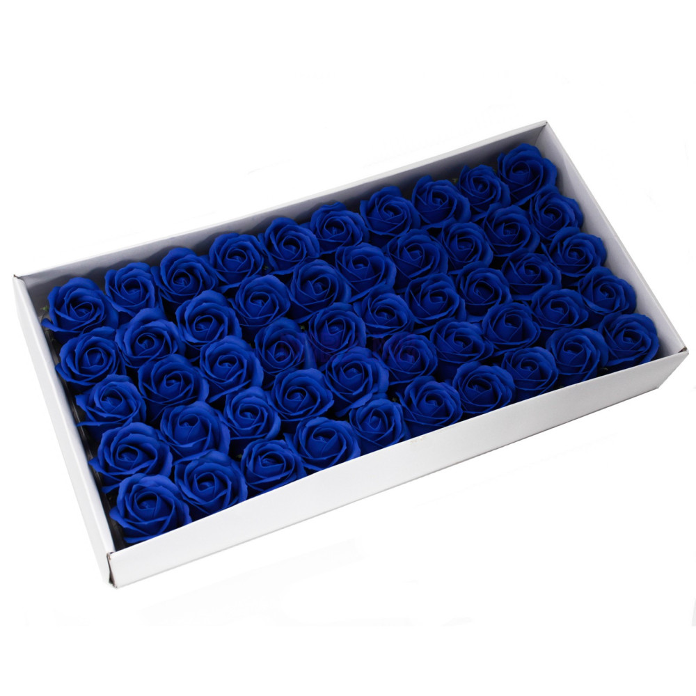 Flor de Jabon para manualidades deco mediana - azul royal