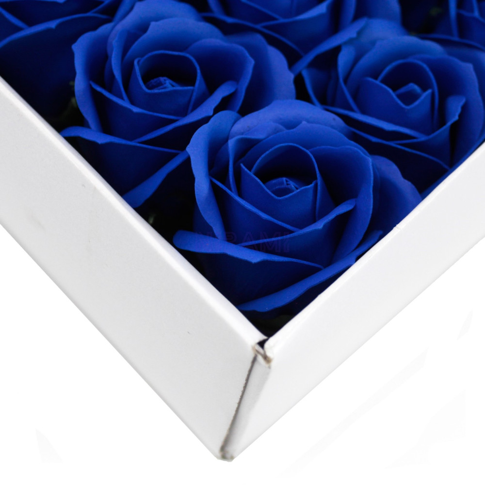 Flor de Jabon para manualidades deco mediana - azul royal