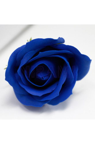 Flor de Jabon para manualidades deco mediana - azul royal