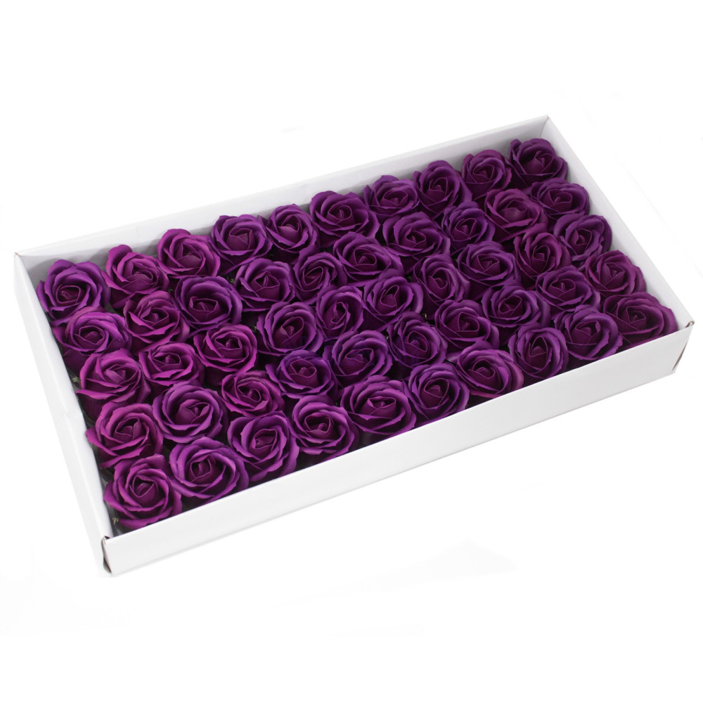Flor de Jabon para manualidades deco mediana - violeta escura
