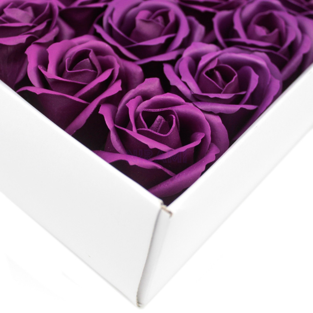 Flor de Jabon para manualidades deco mediana - violeta escura