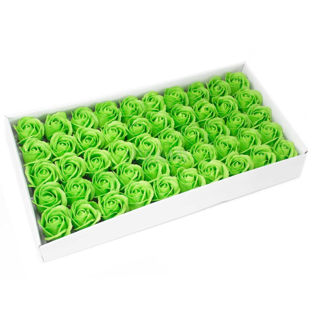 Flor de Jabon para manualidades deco mediana - verde