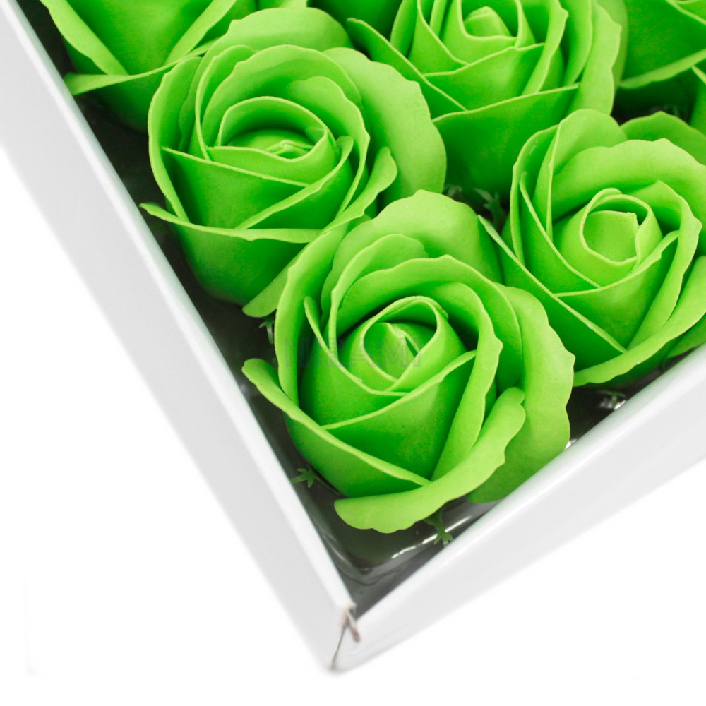 Flor de Jabon para manualidades deco mediana - verde