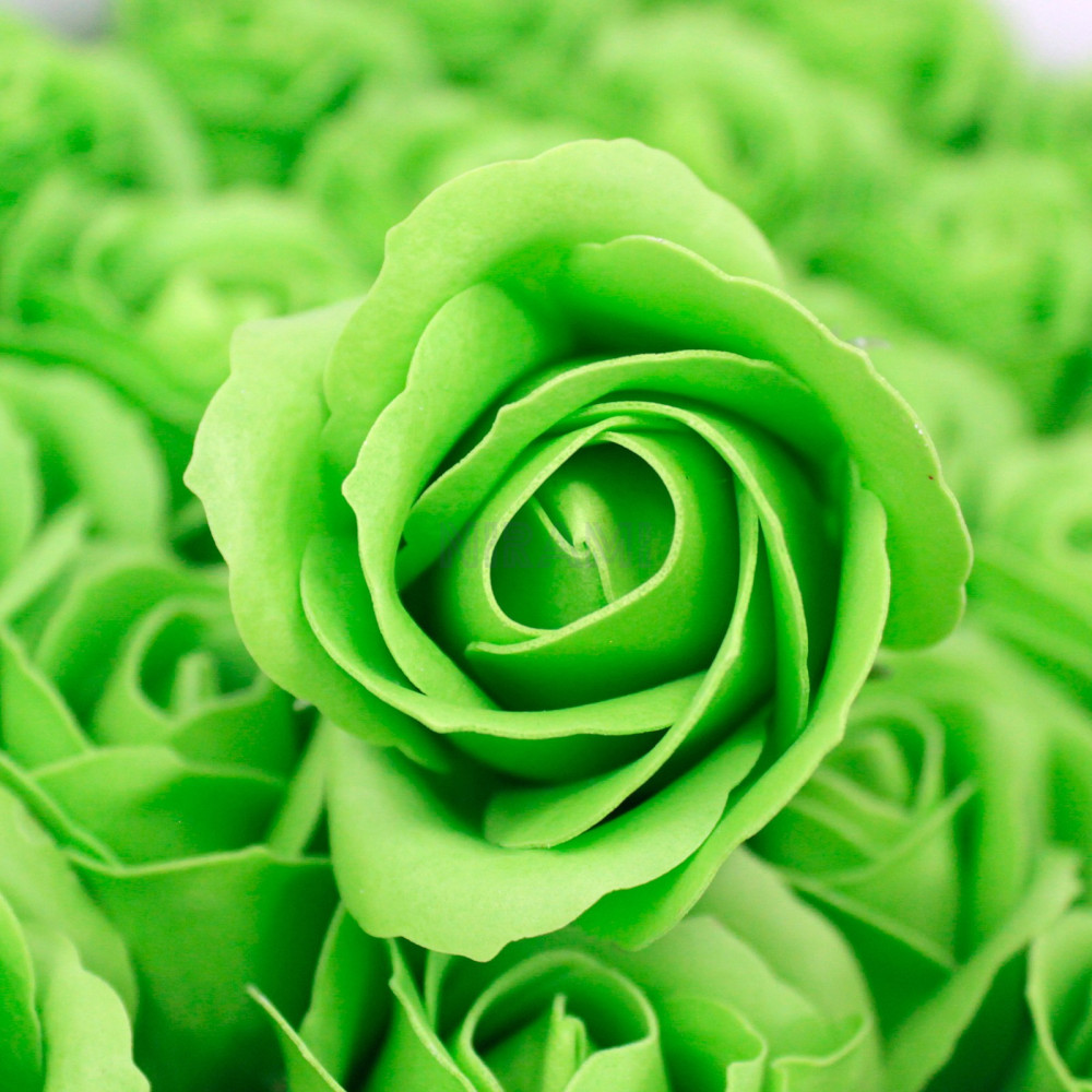 Flor de Jabon para manualidades deco mediana - verde