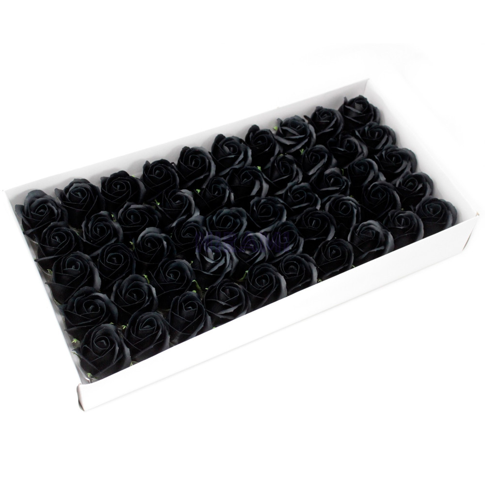 Flor de Jabon para manualidades deco mediana - negra