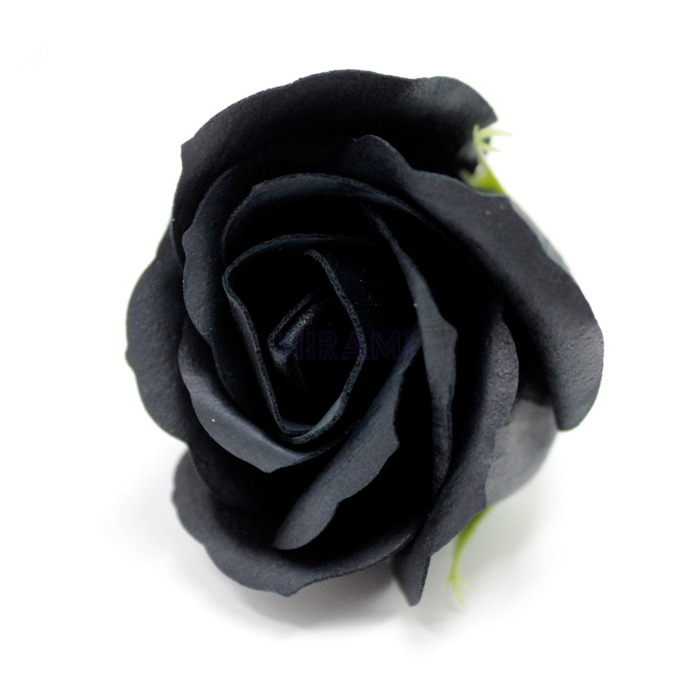 Flor de Jabon para manualidades deco mediana - negra