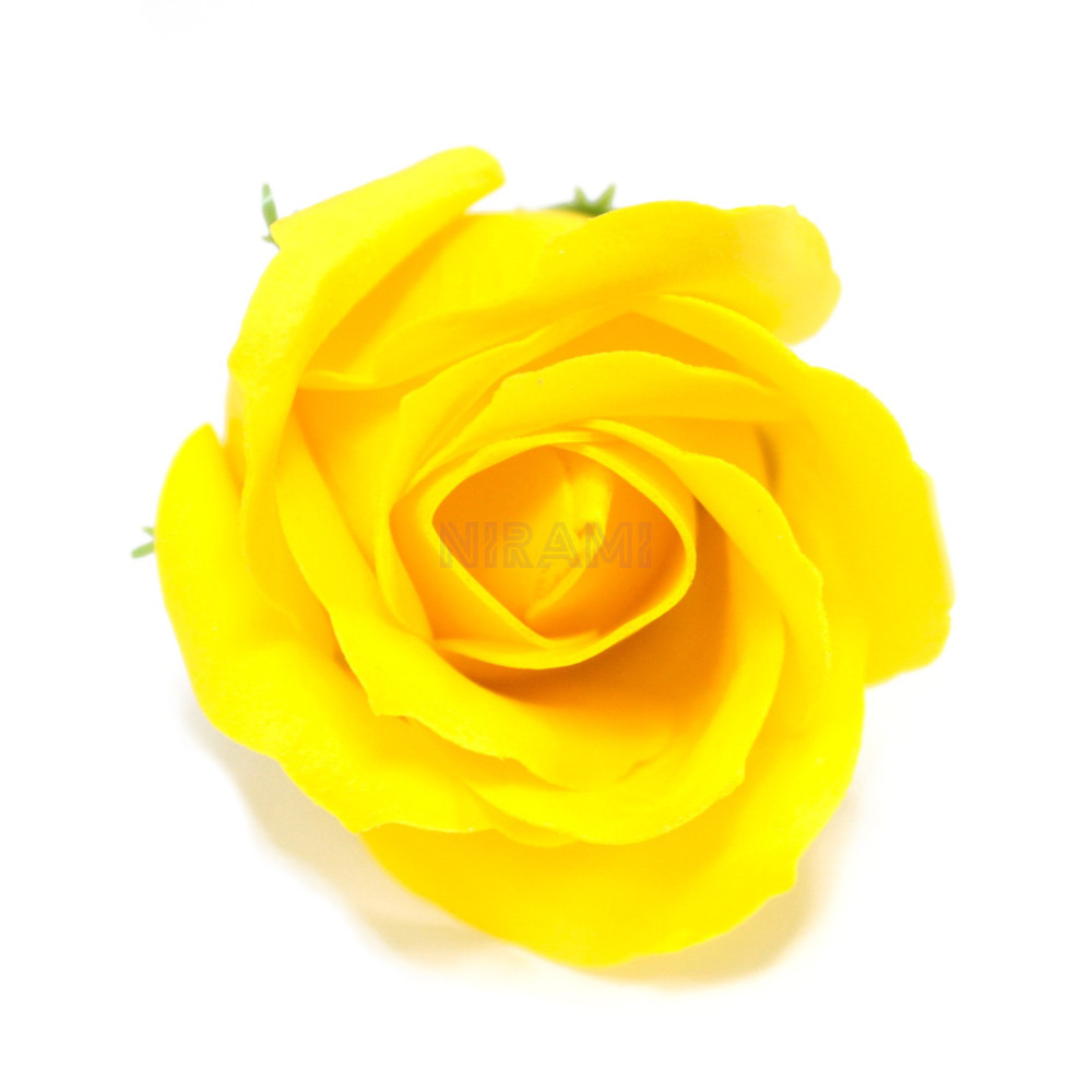 Flor de Jabon para manualidades deco mediana - amarillo
