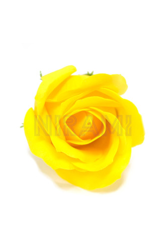 Flor de Jabon para manualidades deco mediana - amarillo