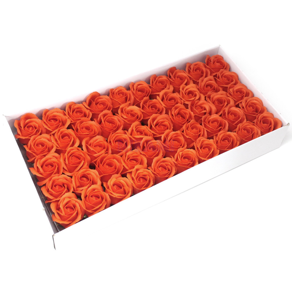 Flor de Jabon para manualidades deco mediana - naranja escura