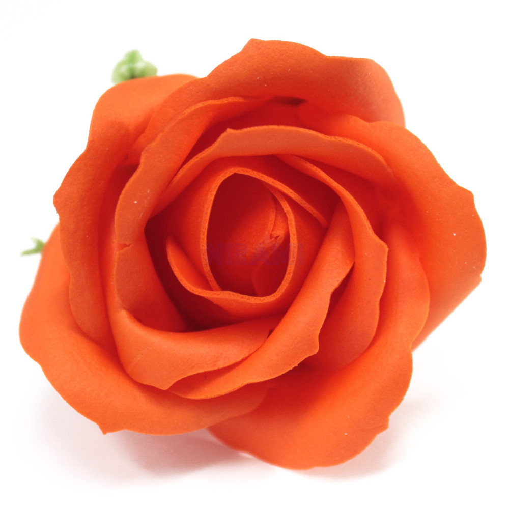 Flor de Jabon para manualidades deco mediana - naranja escura
