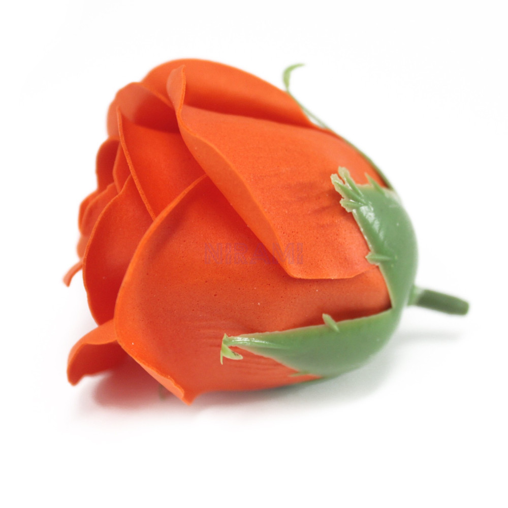 Flor de Jabon para manualidades deco mediana - naranja escura