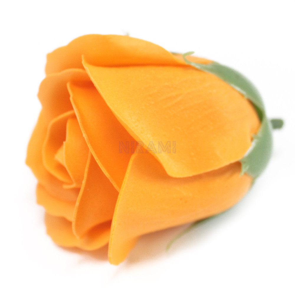 Flor de Jabon para manualidades deco mediana - naranja