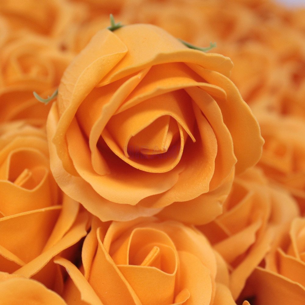 Flor de Jabon para manualidades deco mediana - naranja