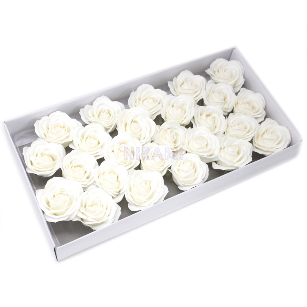 Flor de Jabon para manualidades deco grande - blanca
