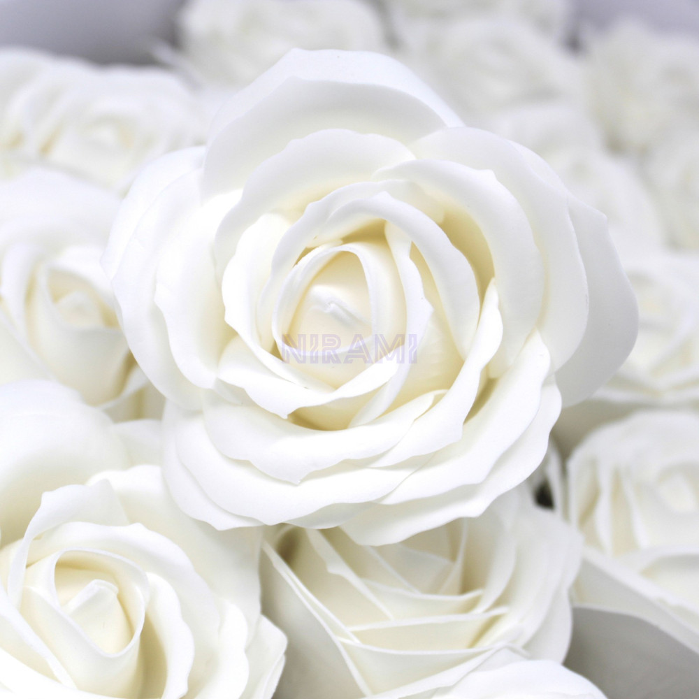 Flor de Jabon para manualidades deco grande - blanca