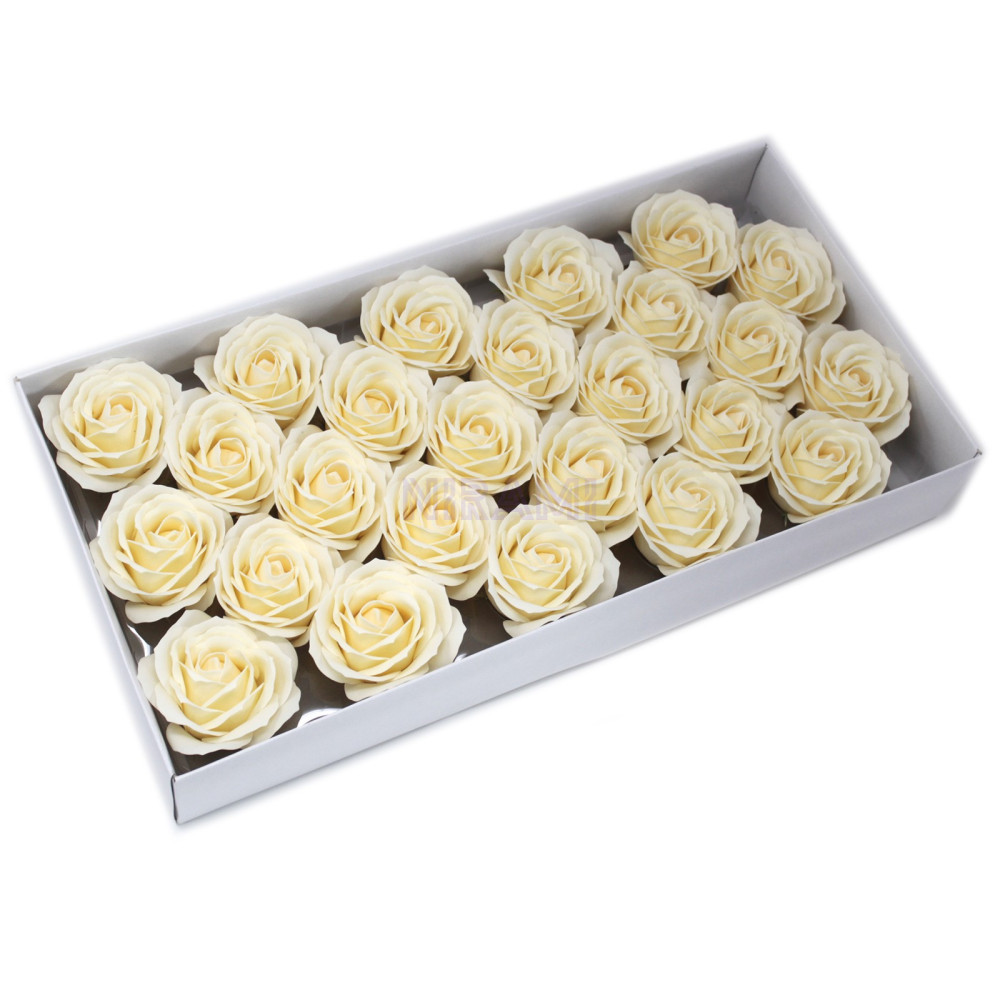 Flor de Jabon para manualidades deco grande - marfil