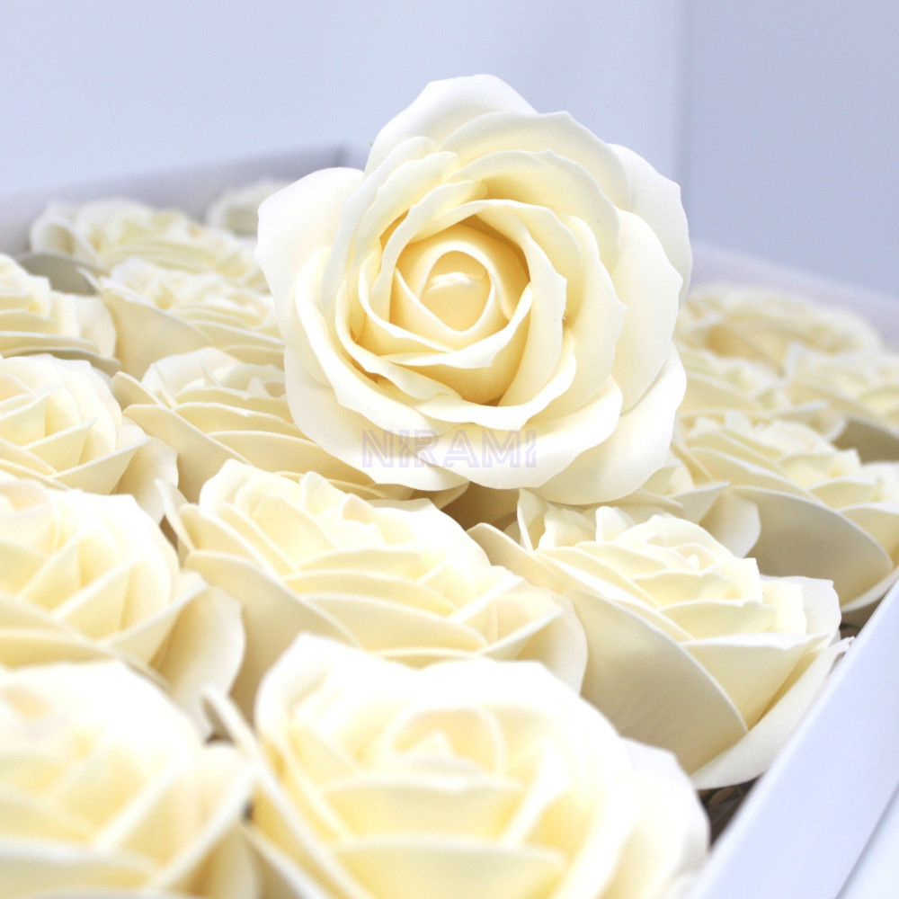Flor de Jabon para manualidades deco grande - marfil