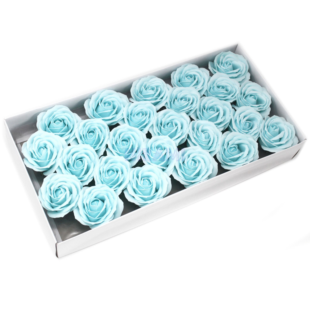 Flor de Jabon para manualidades deco grande - celeste bebé