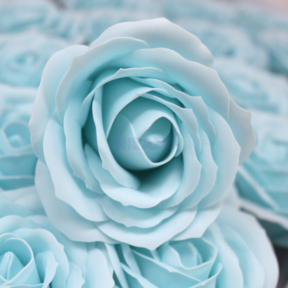 Flor de Jabon para manualidades deco grande - celeste bebé