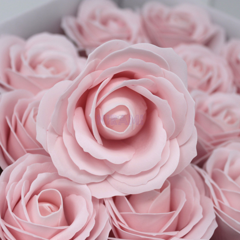 Flor de Jabon para manualidades deco grande - rosa bebé