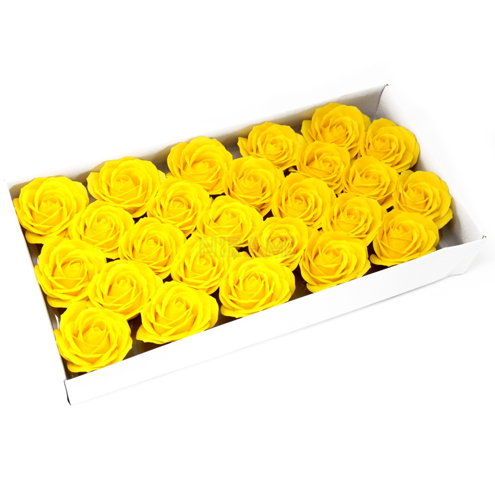 Flor de Jabon para manualidades deco grande - amarillo