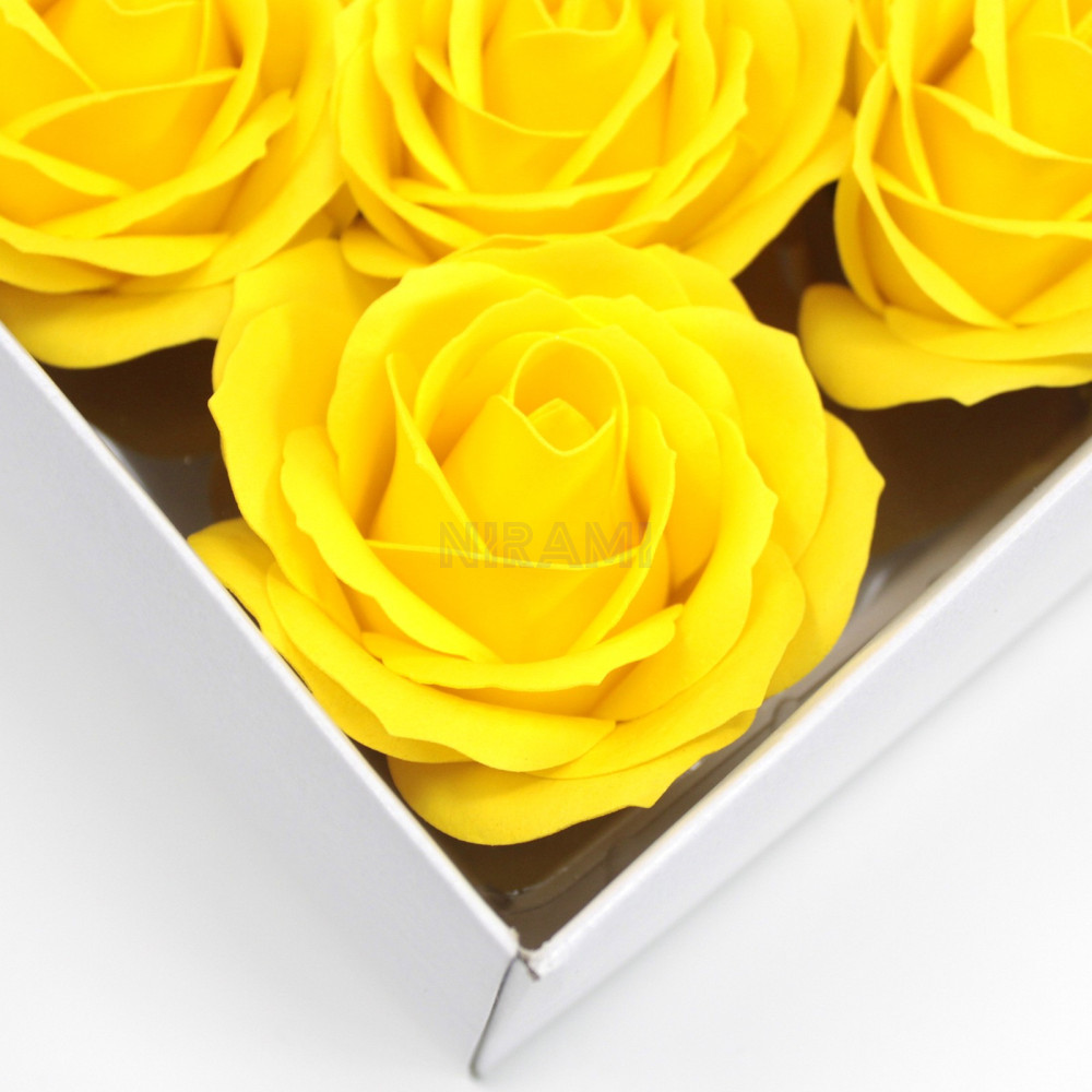 Flor de Jabon para manualidades deco grande - amarillo