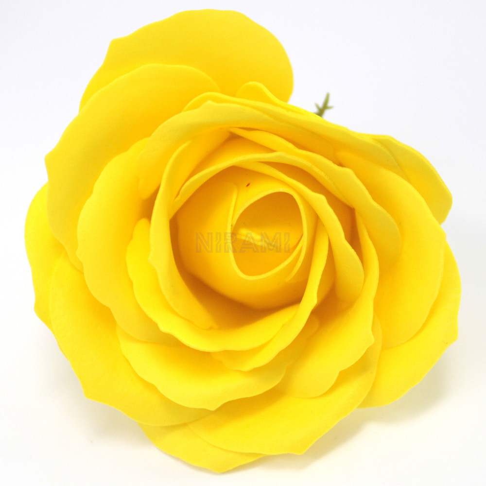 Flor de Jabon para manualidades deco grande - amarillo