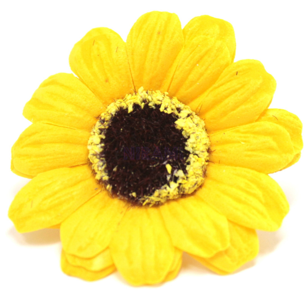 Flor de Jabon girasol manualidades deco mediana - amarillo