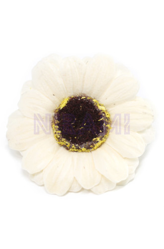 Flor de Jabon girasol manualidades deco mediana - marfil