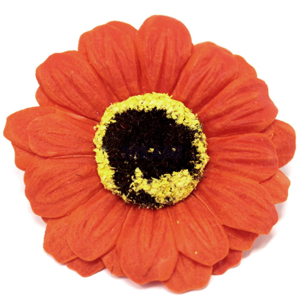 Flor de Jabon girasol manualidades deco mediana - naranja