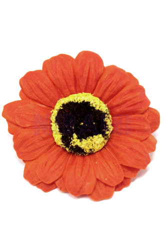 Flor de Jabon girasol manualidades deco mediana - naranja