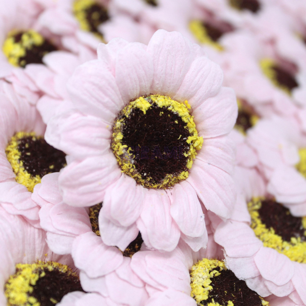 Flor de Jabon girasol manualidades deco mediana - rosa