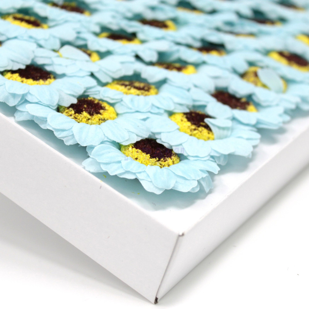 Flor de Jabon girasol manualidades deco mediana - celeste bebé