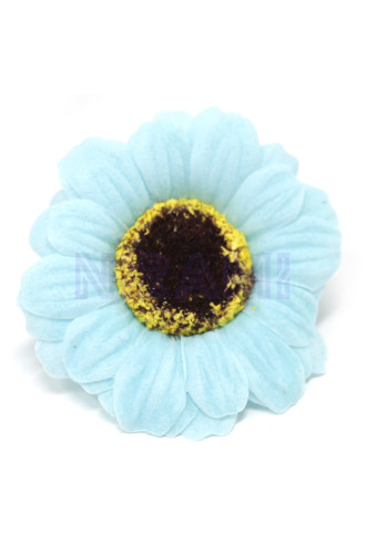 Flor de Jabon girasol manualidades deco mediana - celeste bebé