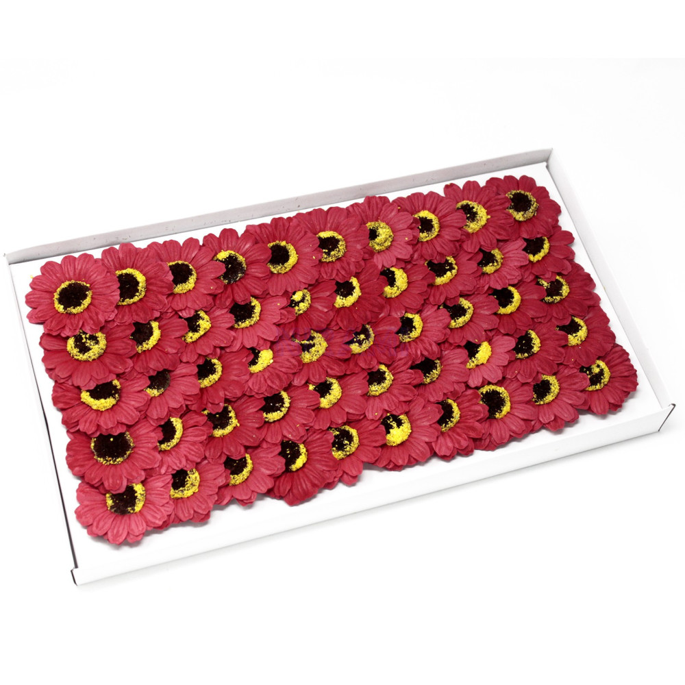 Flor de Jabon girasol manualidades deco mediana - roja