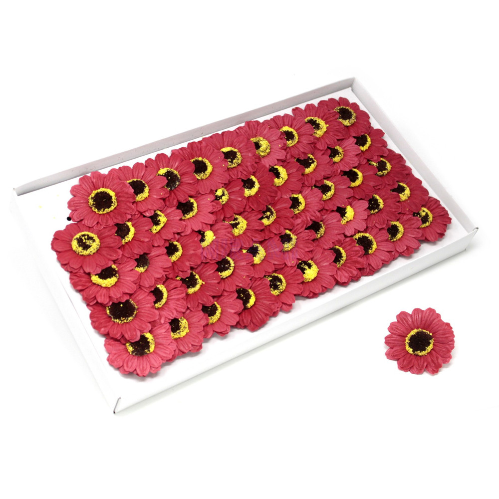 Flor de Jabon girasol manualidades deco mediana - roja
