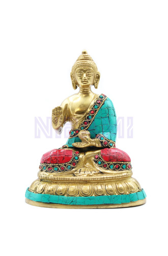 Figura de Buda de Latón - Bendición - 15cm