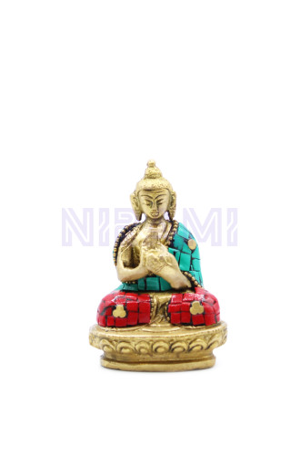 Figura de Buda de Latón - Bendición - 7.5cm