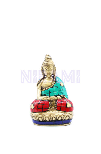 Figura de Buda de Latón - Manos Arriba - 7.5 cm