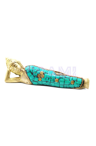 Figura de Buda de Latón - Acostado - 10cm