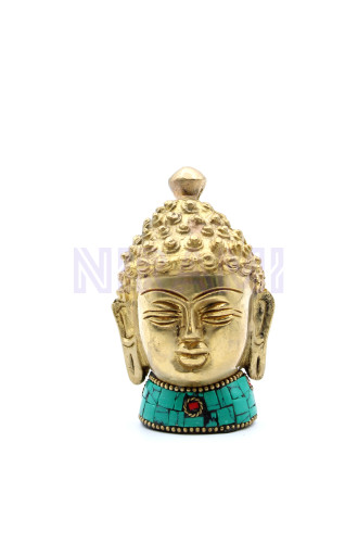 Figura de Buda de Latón - Cabeza Mediana - 8 cm