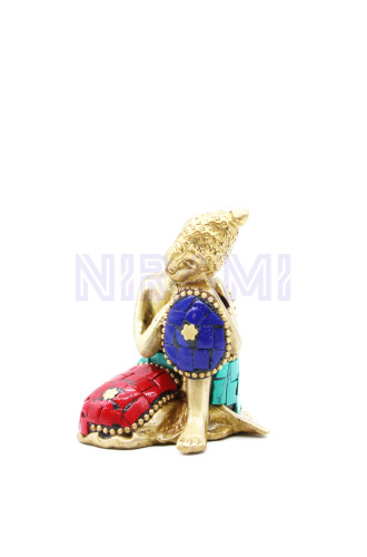 Figura de Buda de Latón - Pensando - 6.5 cm