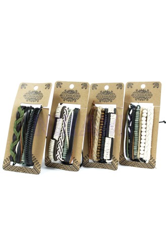 Green and Natural Men's Bracelet (random color)