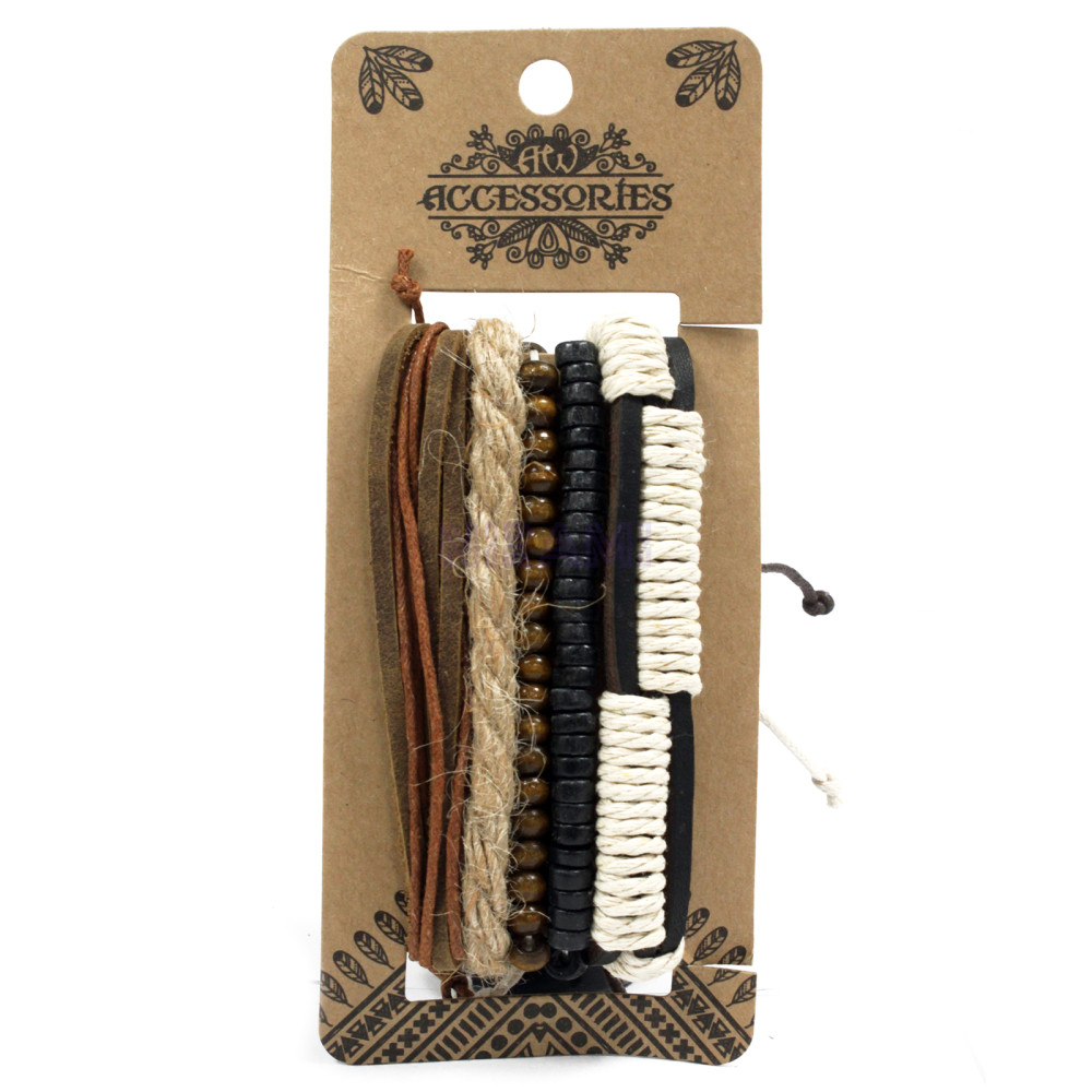 Green and Natural Men's Bracelet (random color)