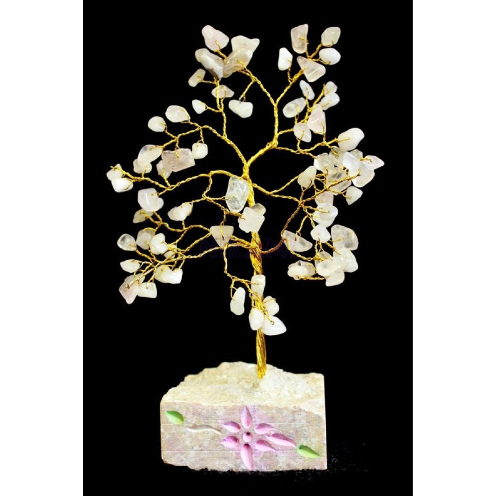 Árbol Indio de Gemas - Cuarzo Rosa - 80 Stone
