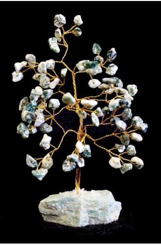 Árbol Indio de Gemas - Agata Verde - 80 Stone