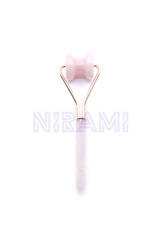 Gua Sha Rodillo Facial de Piedras Preciosas - Cuarzo Rosa