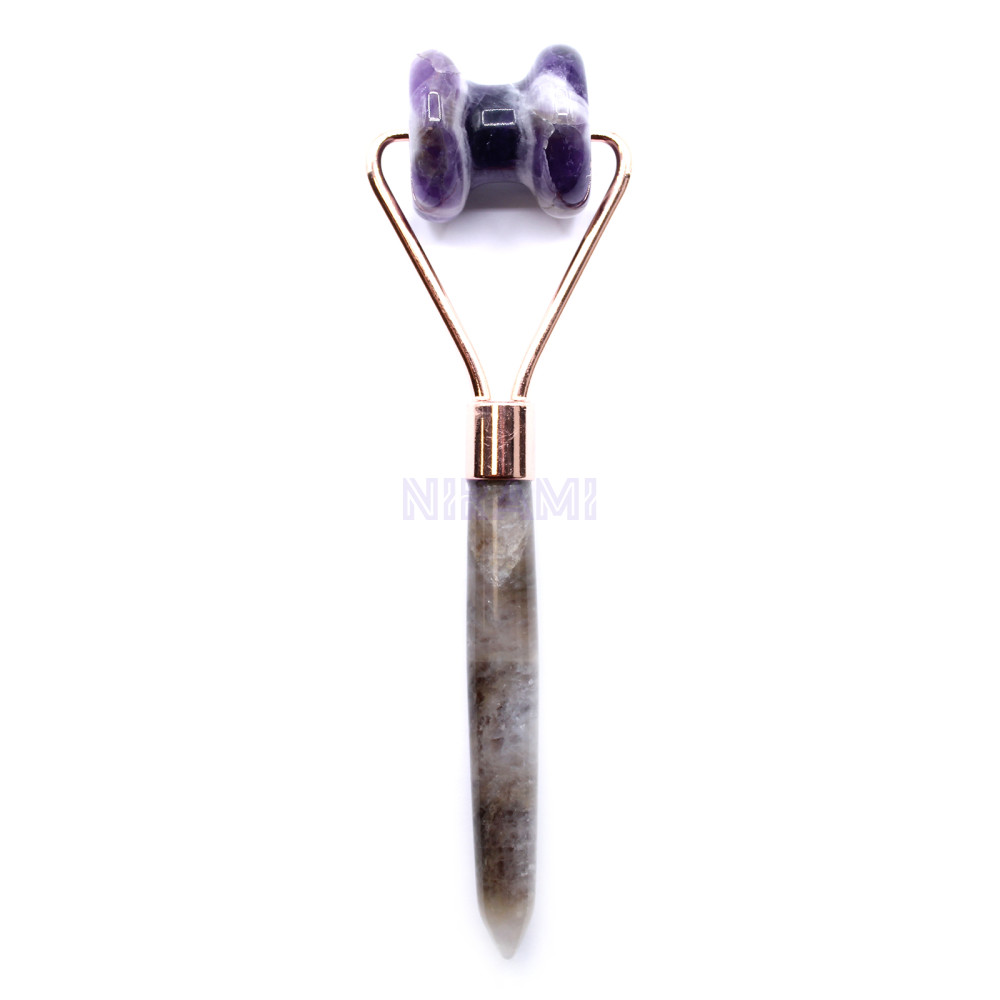 Gua Sha Rodillo Facial de Piedras Preciosas - Amatista