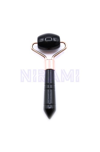 Gua Sha Mini Rodillo de Piedras Preciosas - Obsidiana negra