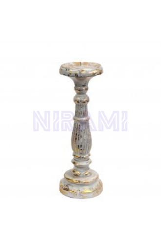 Medium Candle Stand - White Gold